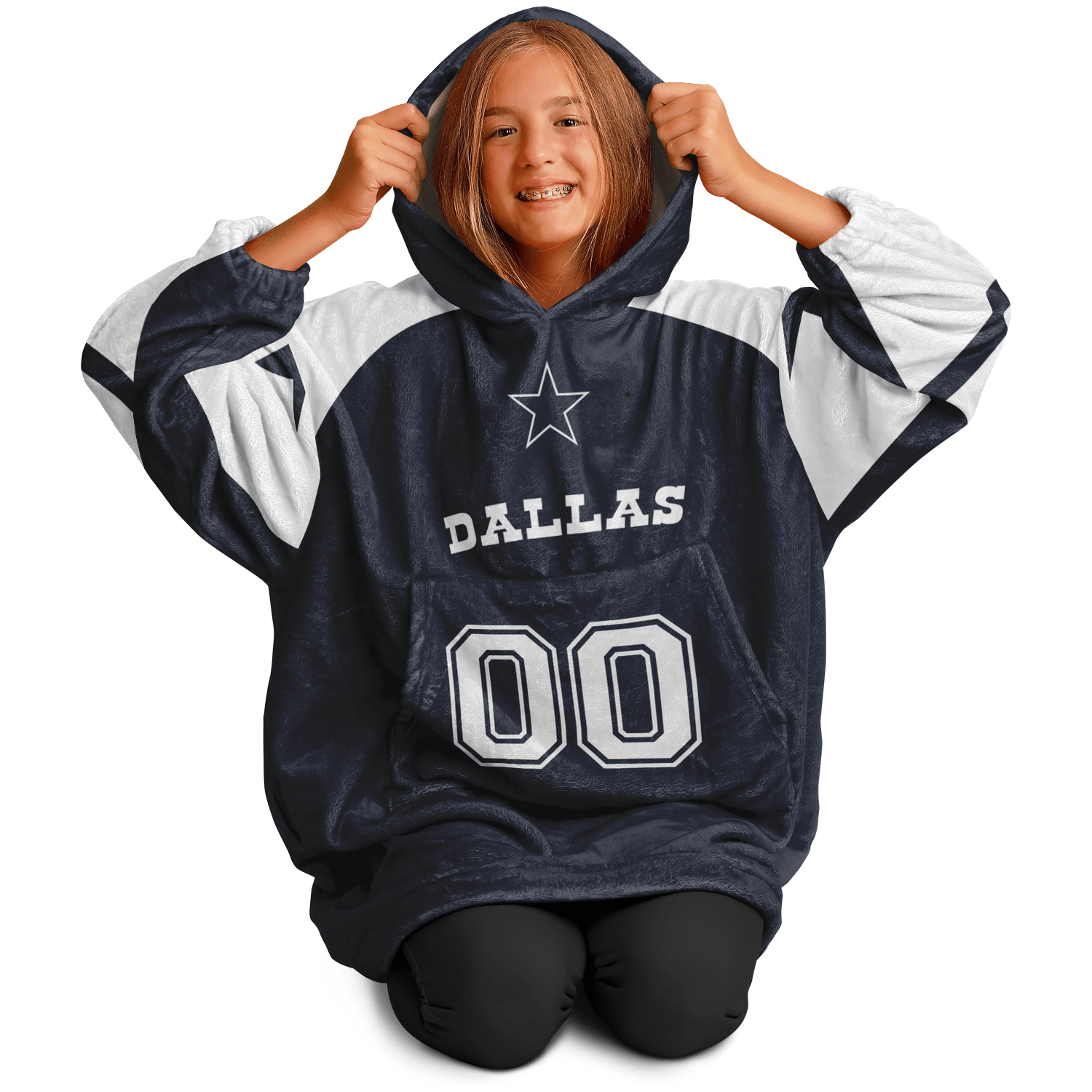 Personalized Dallas Hoodie Blanket product image 1