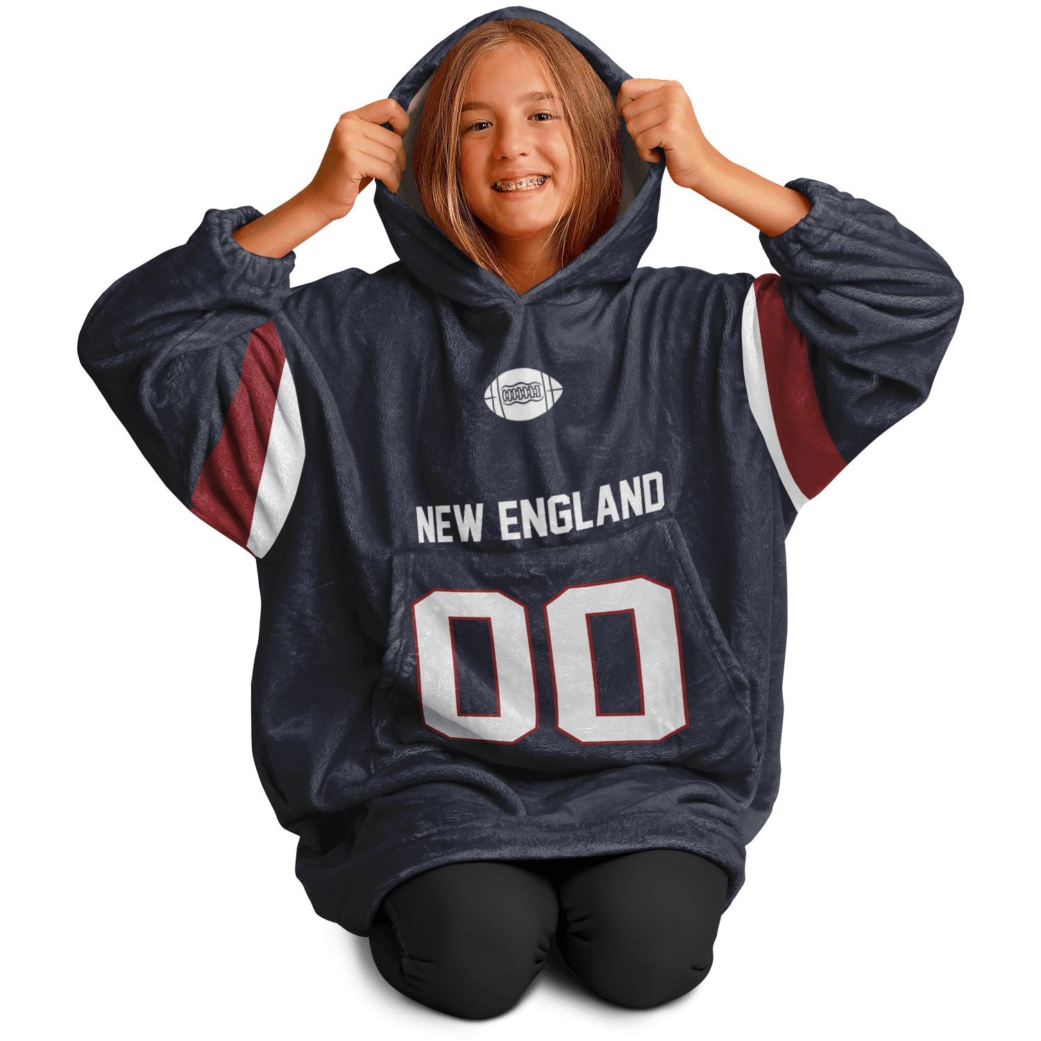 Personalized New England Hoodie Blanket product image 3