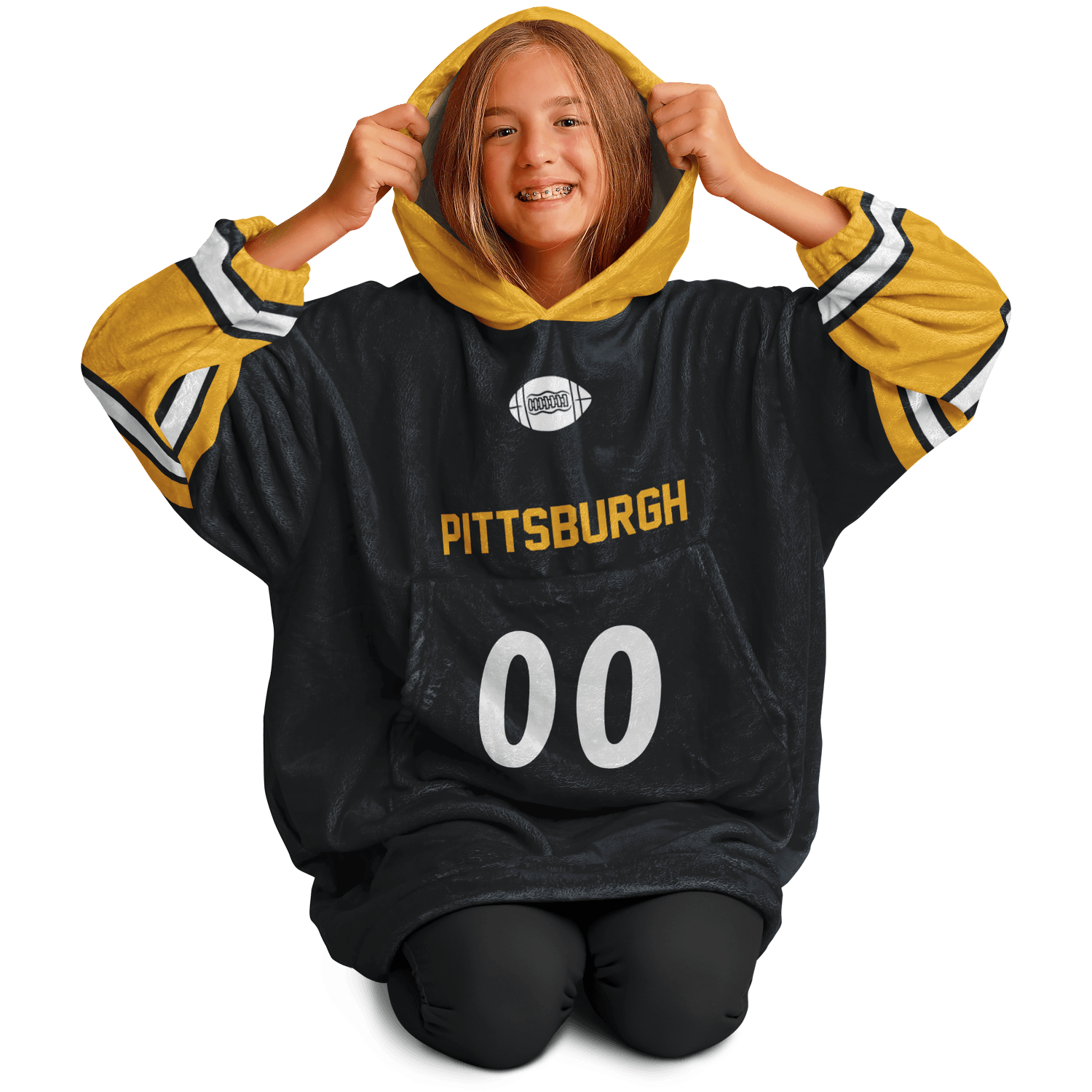 Personalized Pittsburgh Hoodie Blanket product image 3