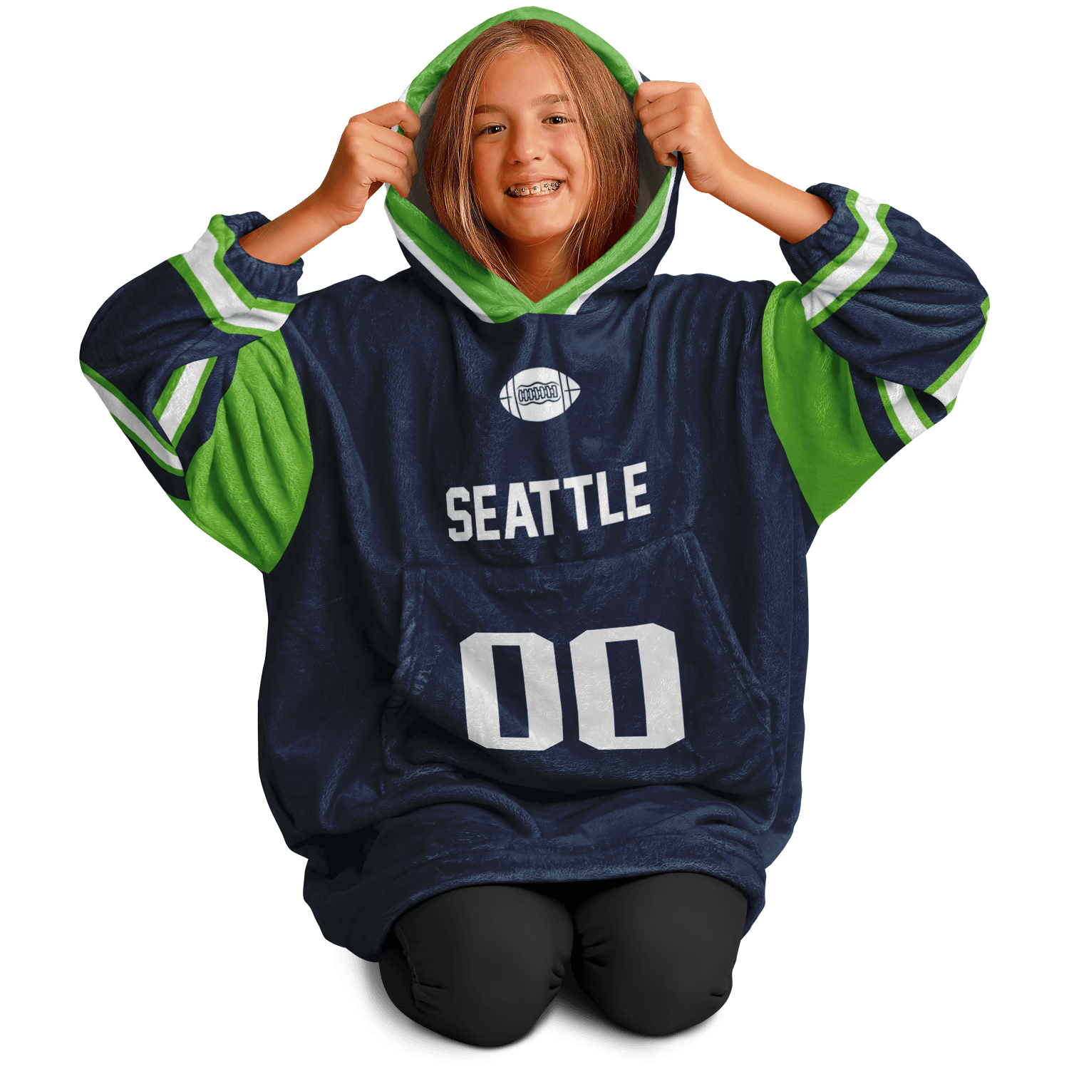 Personalized Seattle Hoodie Blanket product image 0