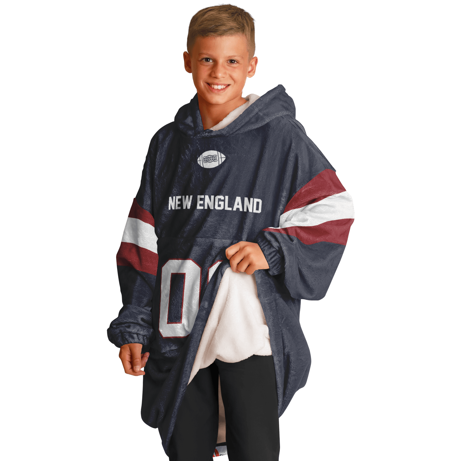 Personalized New England Hoodie Blanket product image 9