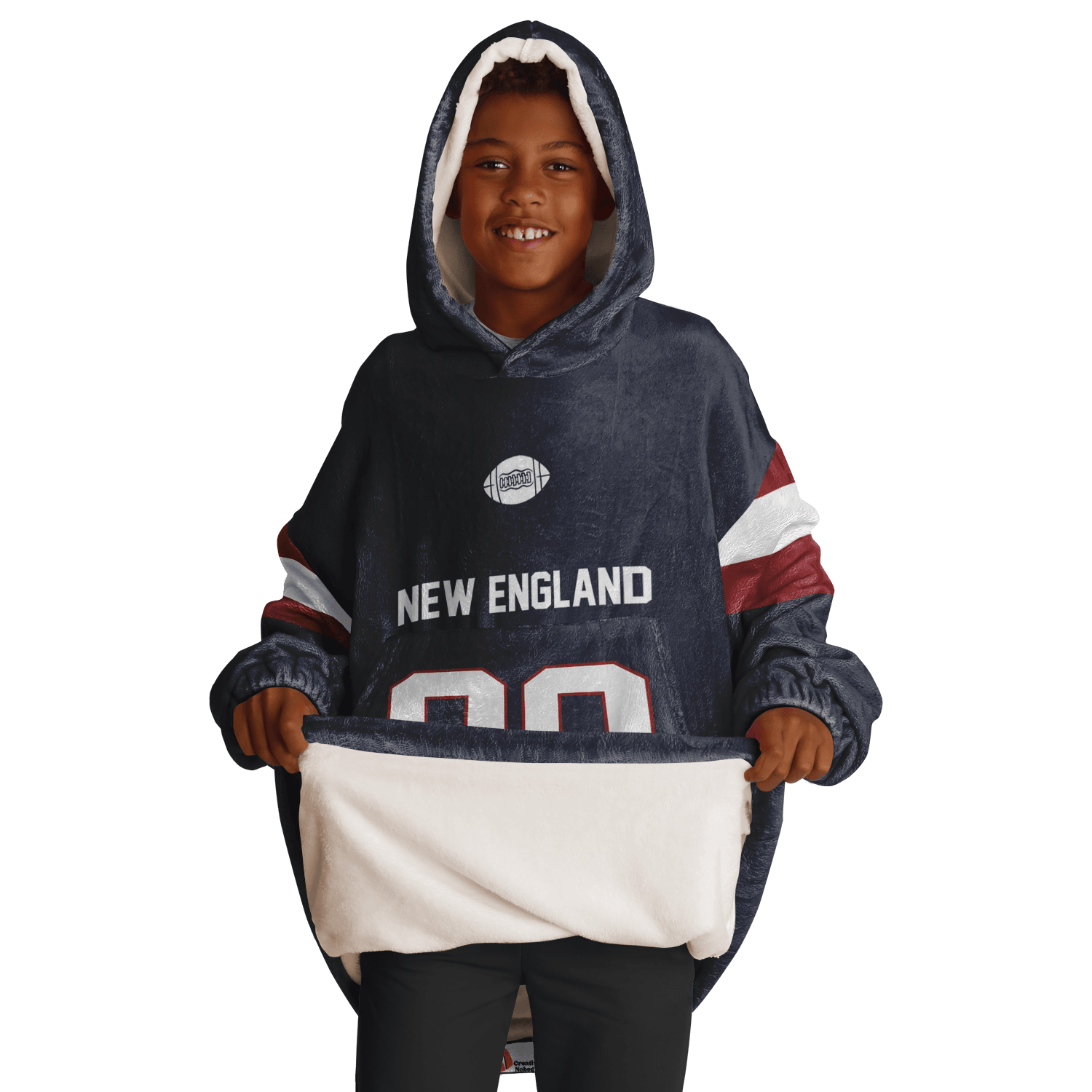 Personalized New England Hoodie Blanket product image 6