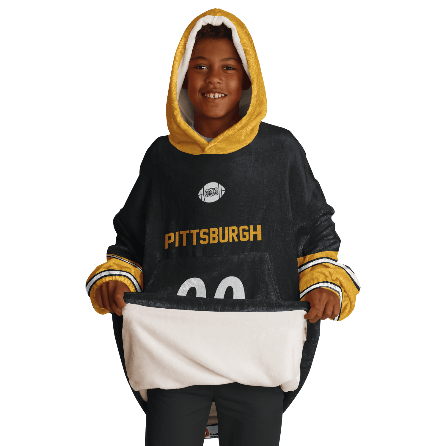 Personalized Pittsburgh Hoodie Blanket product image 6