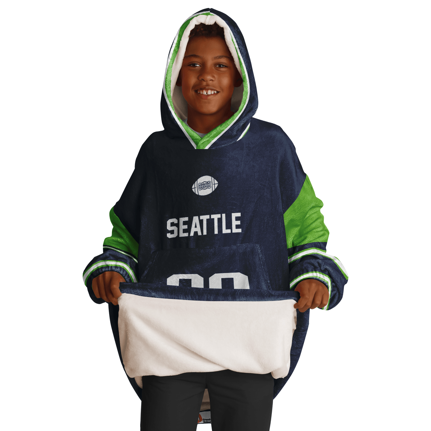 Personalized Seattle Hoodie Blanket product image 4