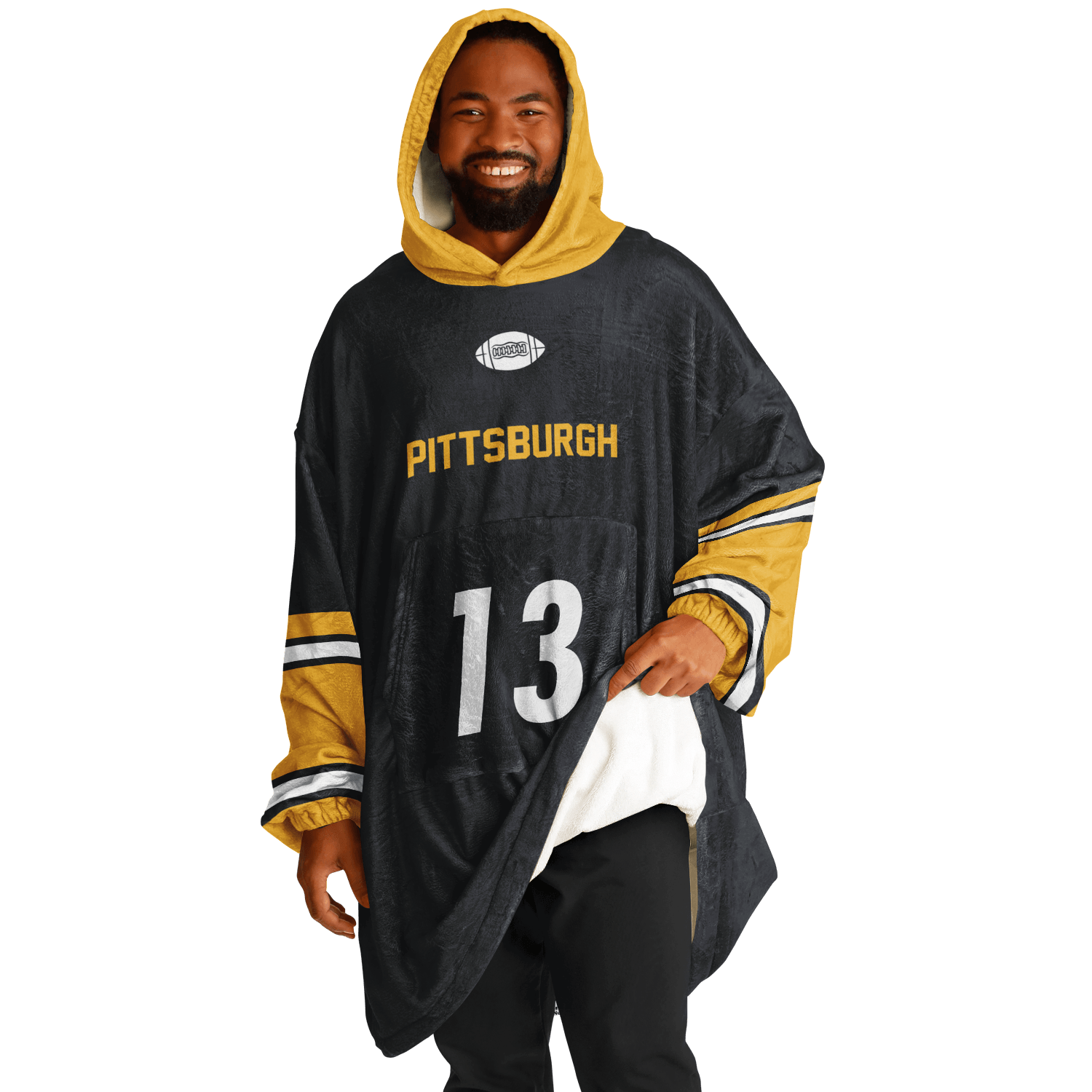 Personalized Pittsburgh Hoodie Blanket product image 9