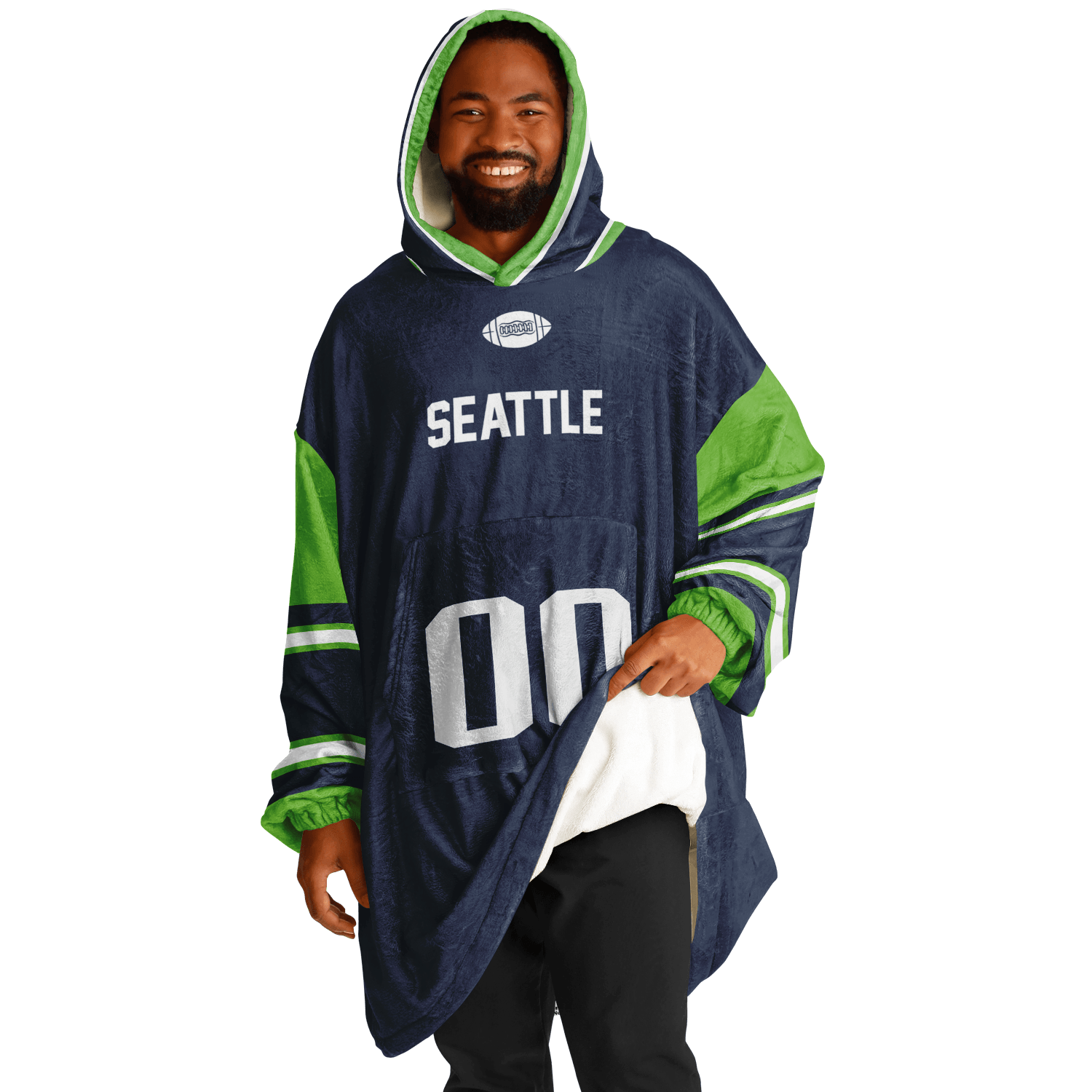 Personalized Seattle Hoodie Blanket product image 9