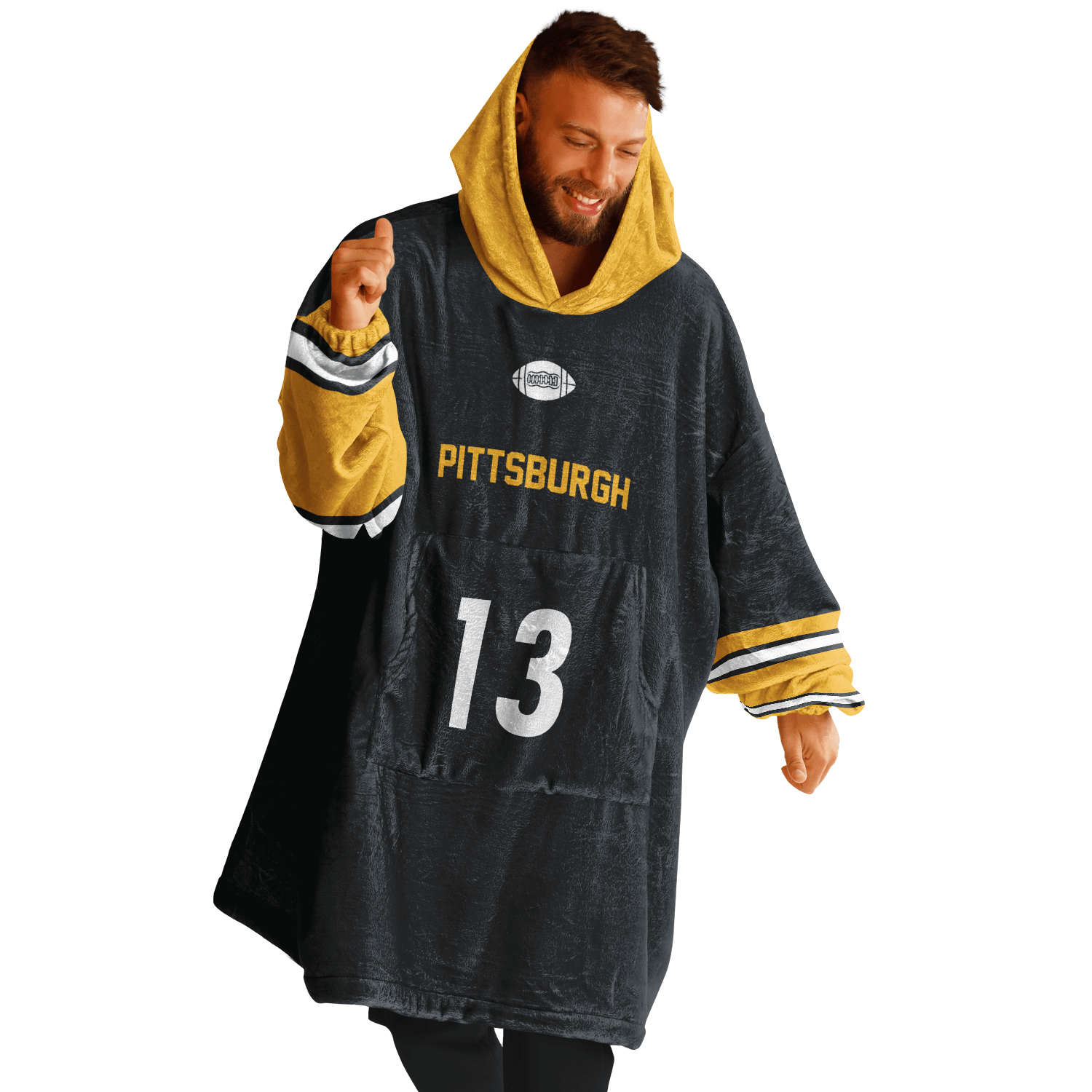 Personalized Pittsburgh Hoodie Blanket product image 6