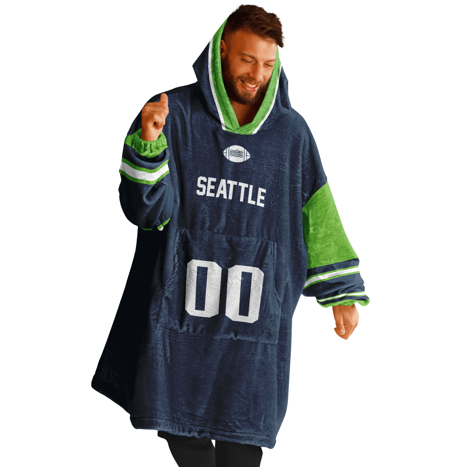 Personalized Seattle Hoodie Blanket product image 6