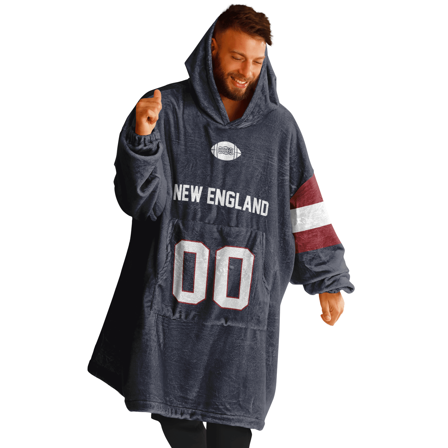 Personalized New England Hoodie Blanket product image 6