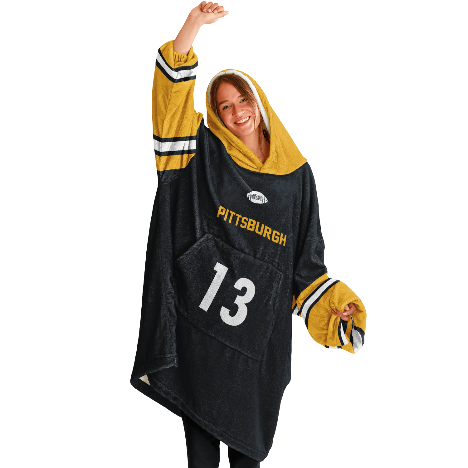 Personalized Pittsburgh Hoodie Blanket product image 3