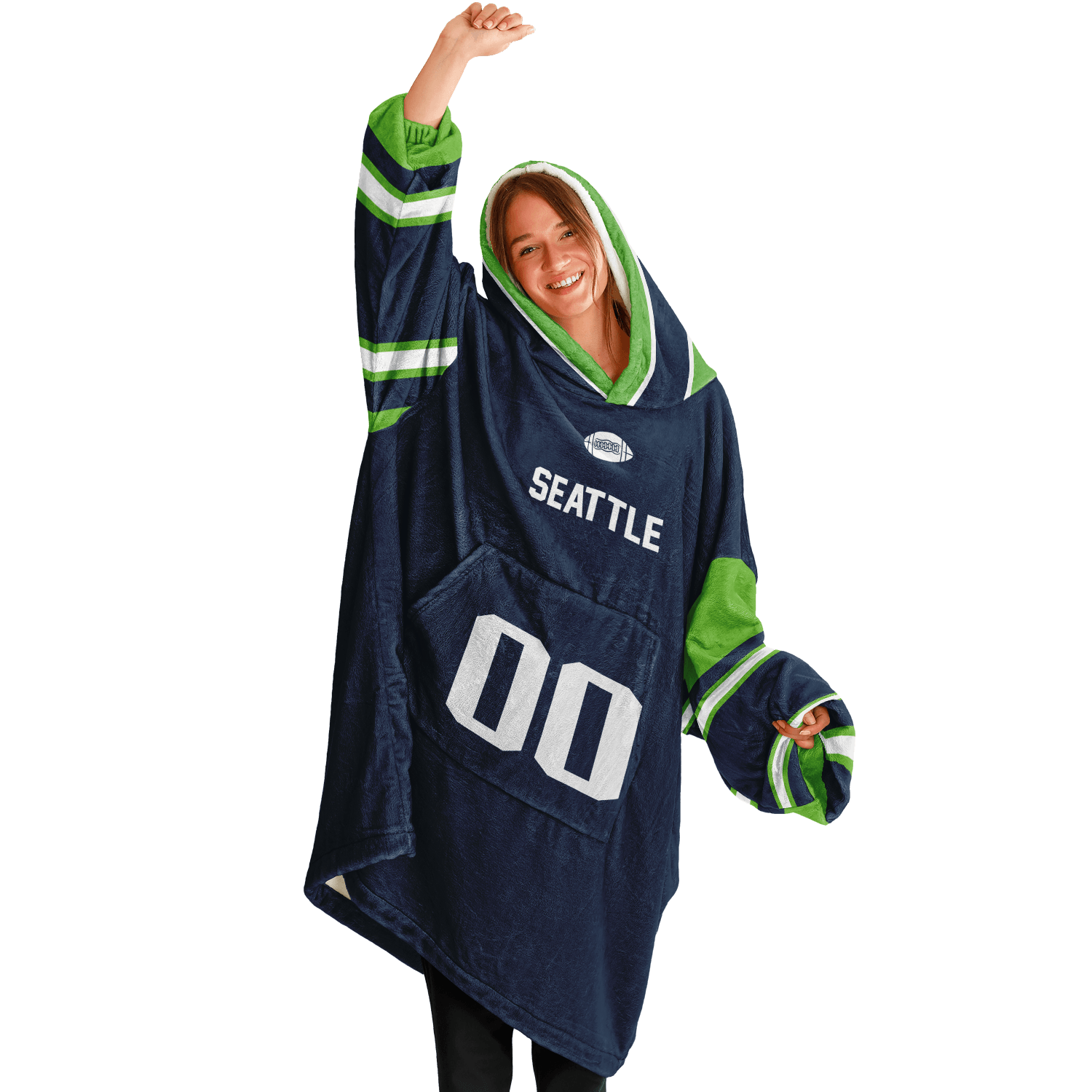 Personalized Seattle Hoodie Blanket product image 3