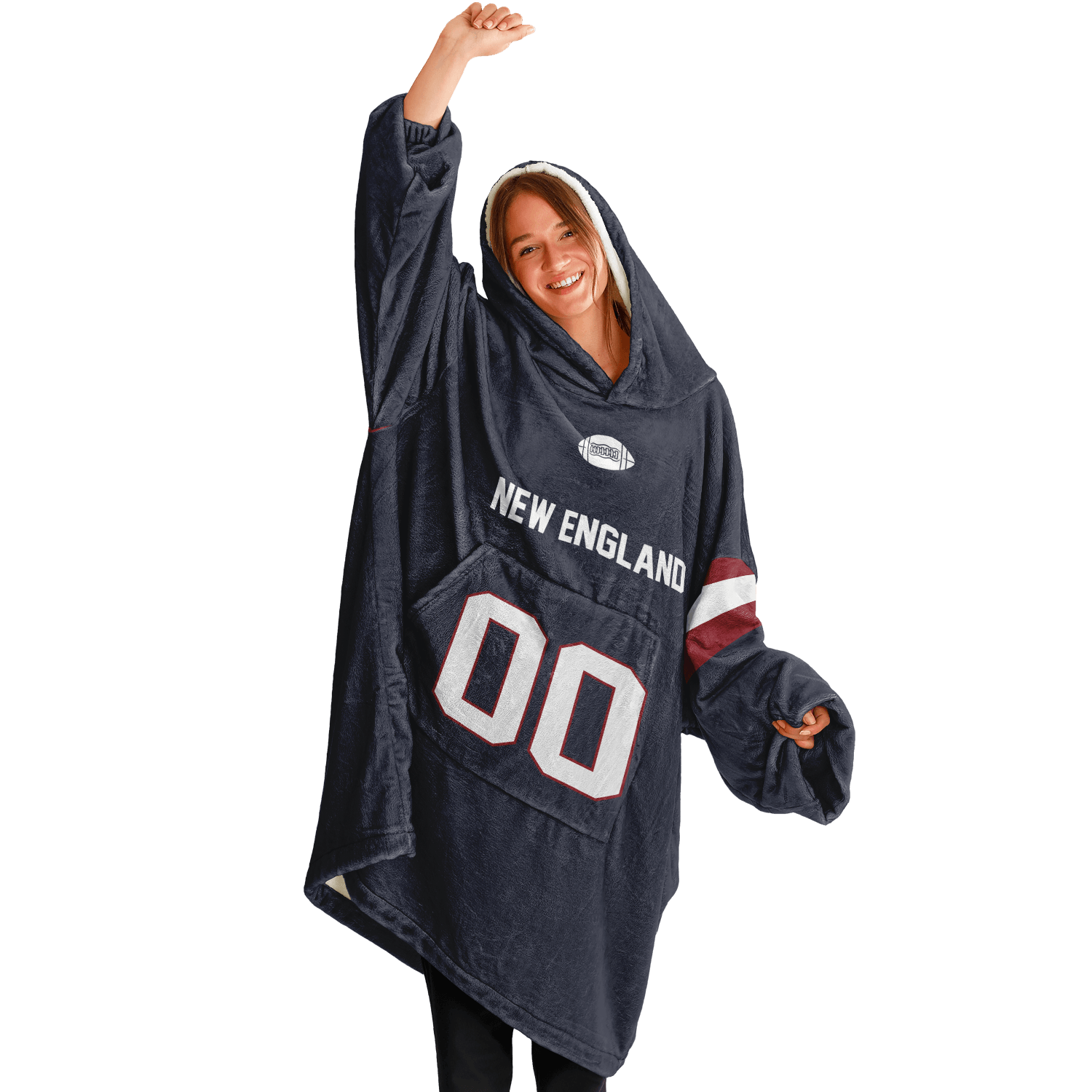 Personalized New England Hoodie Blanket product image 3