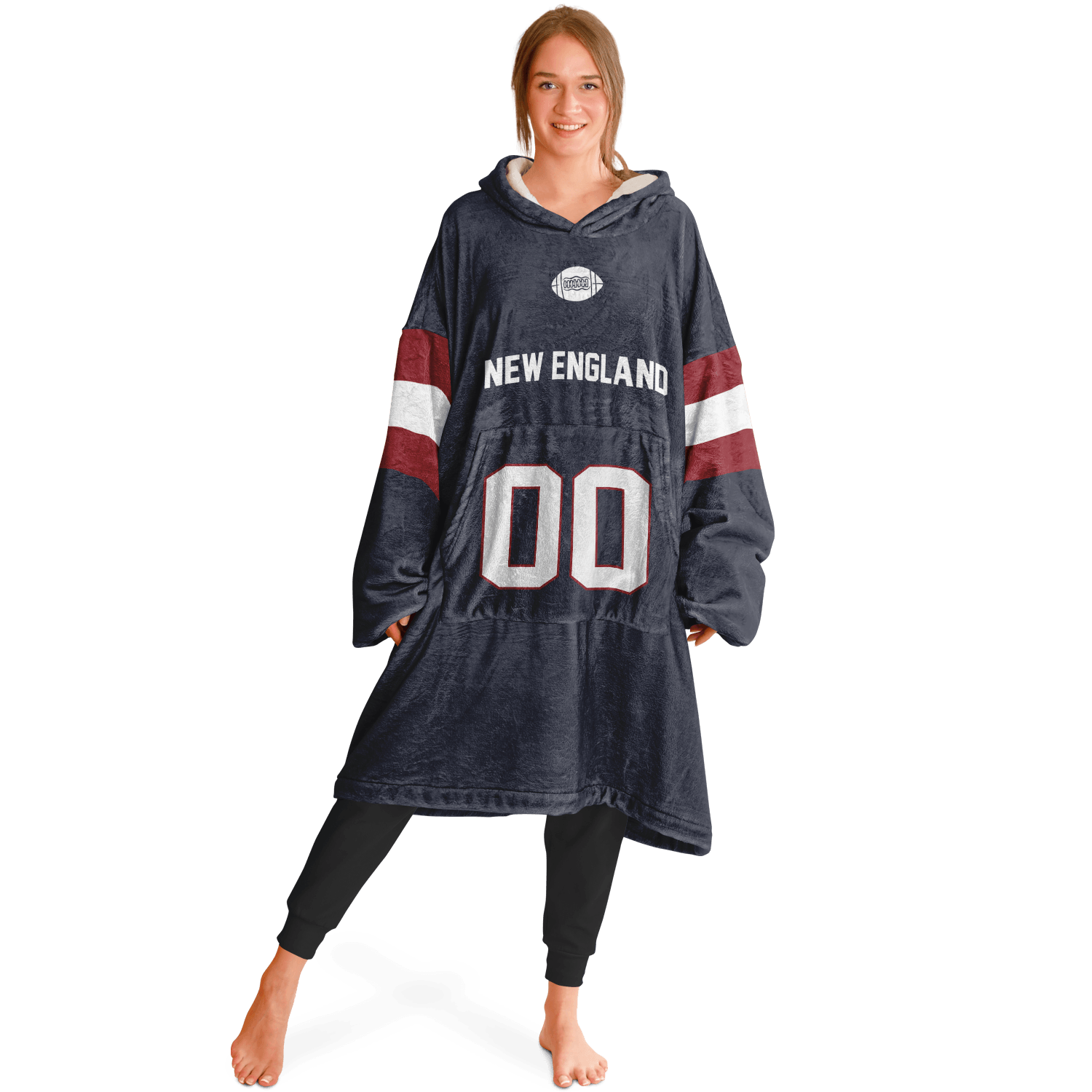 Personalized New England Hoodie Blanket product image 5