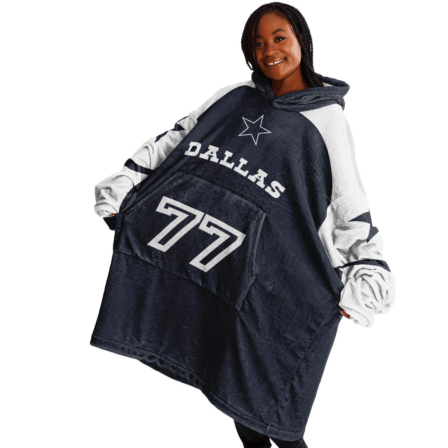 Personalized Dallas Hoodie Blanket product image 13