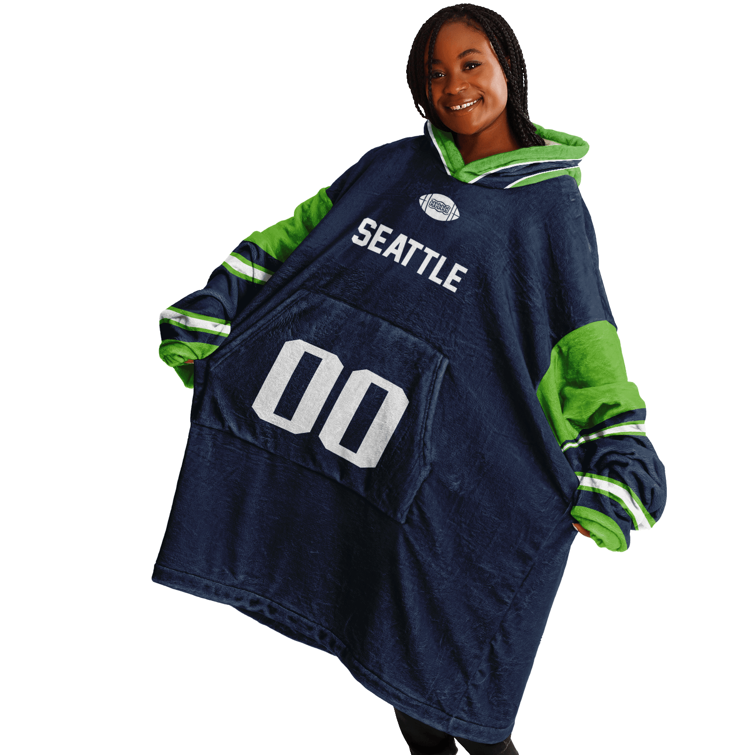 Personalized Seattle Hoodie Blanket product image 0