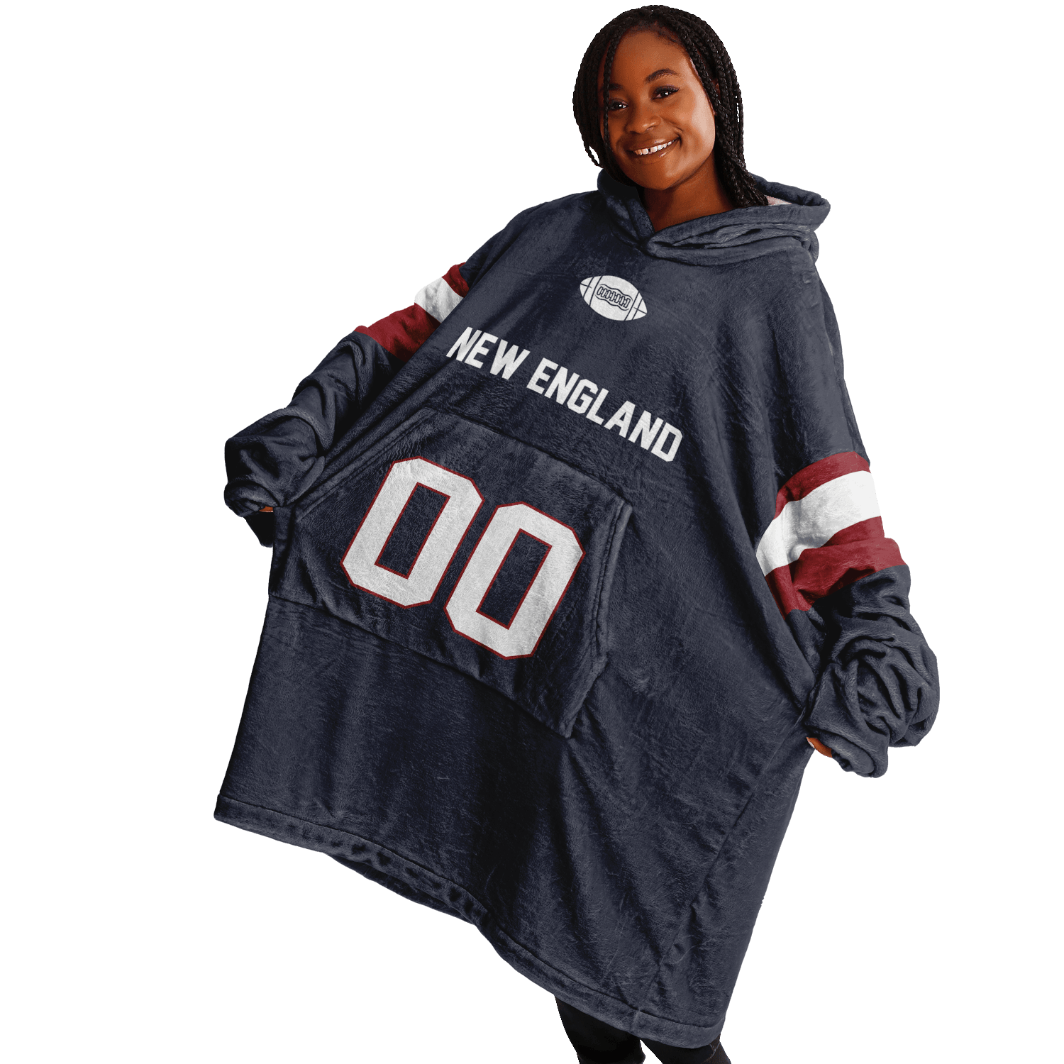 Personalized New England Hoodie Blanket product image 0