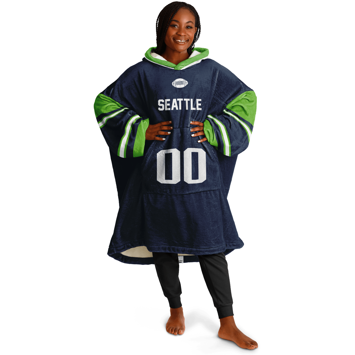 Personalized Seattle Hoodie Blanket product image 2