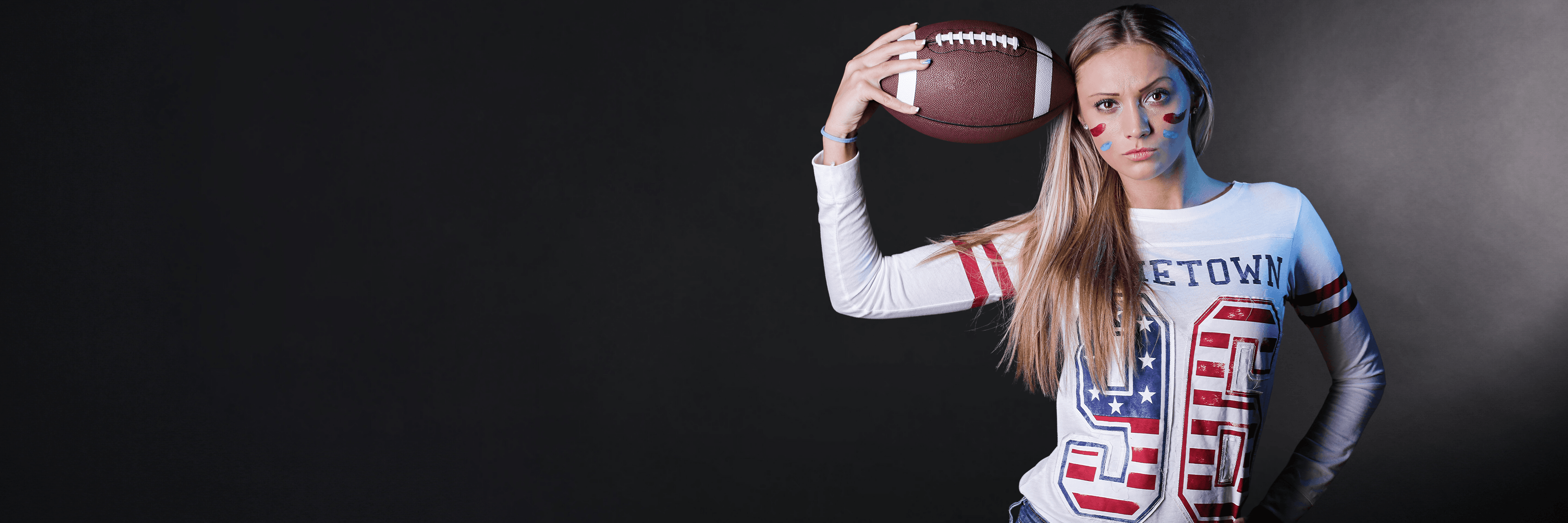 girl with a football 